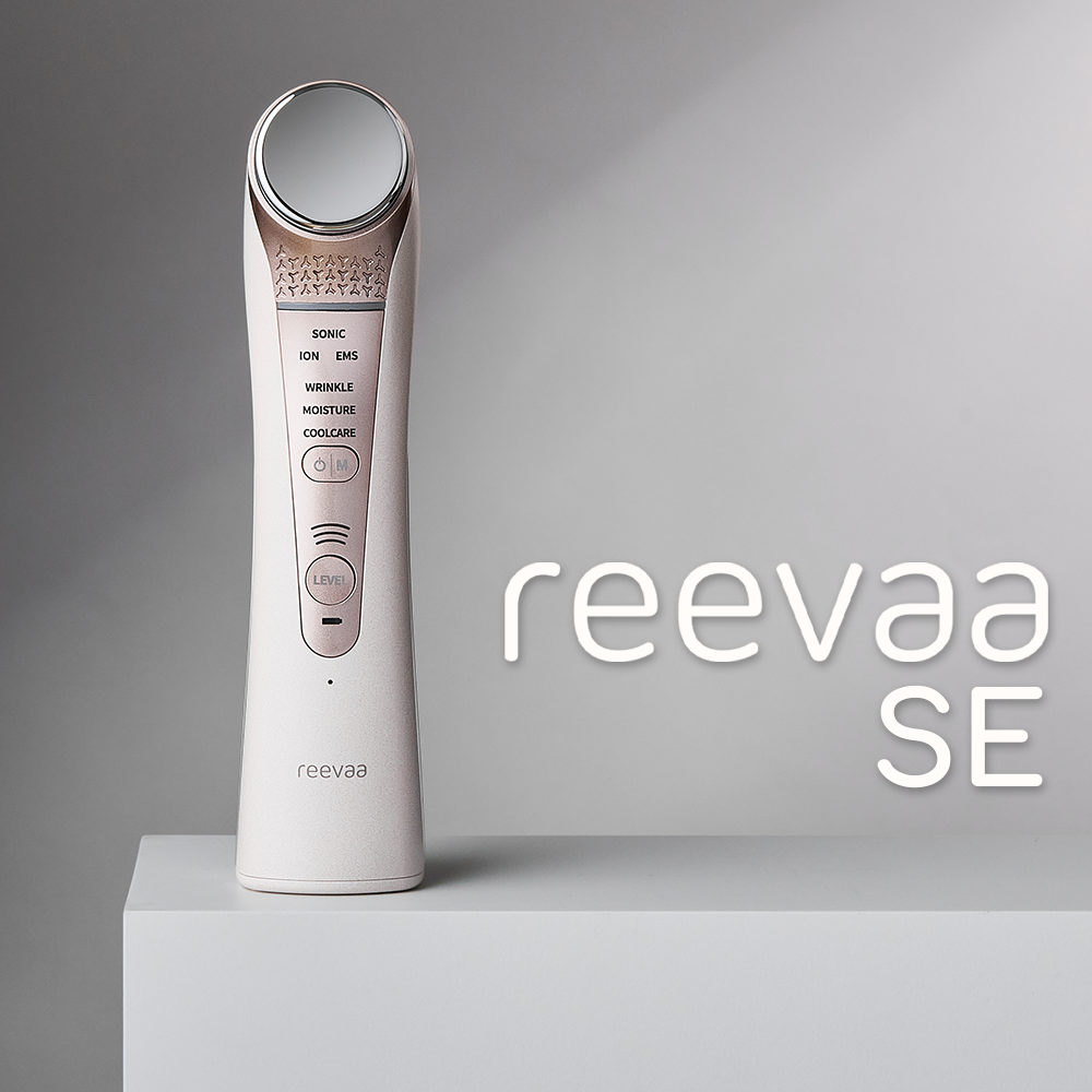 REEVAA SE - 6-in-1 Ultrasonic, Galvanic & EMS Massager, Skin Care Device for Face & Body with Hot & Cool Function(K-beauty device developed and manufactured in South Korea)